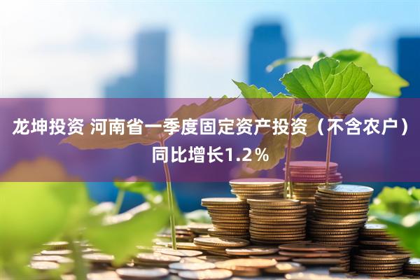 龙坤投资 河南省一季度固定资产投资（不含农户）同比增长1.2％